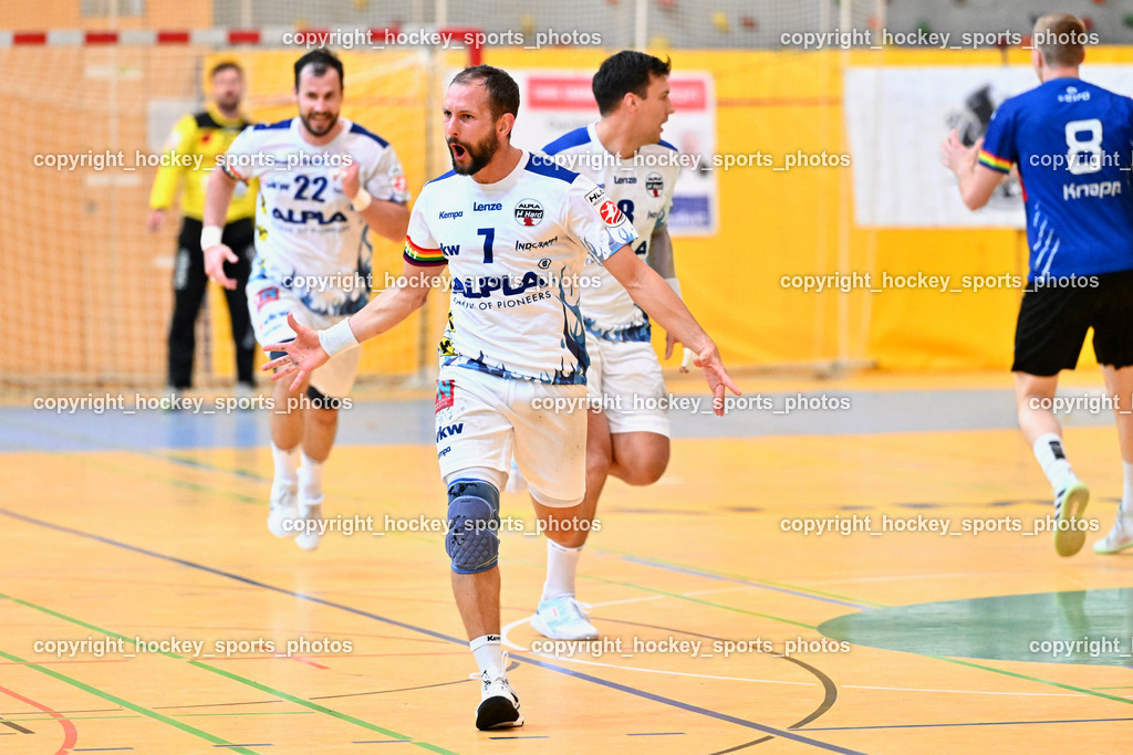 SC Ferlach vs. ALPA HC Hard | #7 RASCHLE Luca HC Hard, SC Ferlach vs. ALPA HC Hard, SC Ferlach vs. ALPA HC Hard am 30.04.2024 in Ferlach (Ballspielhalle Ferlach), Austria, (Photo by Bernd Stefan)