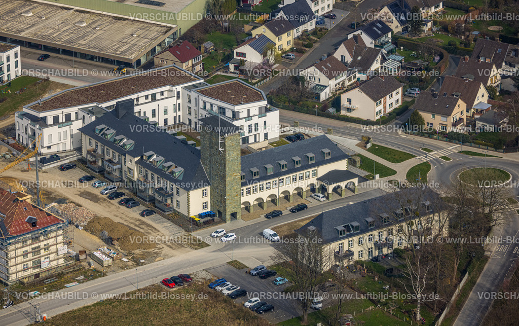 Soest240307646 | Luftbild, Belgisches Viertel und Französische Kapelle mit Turm, Soest, Soester Börde, Nordrhein-Westfalen, Deutschland