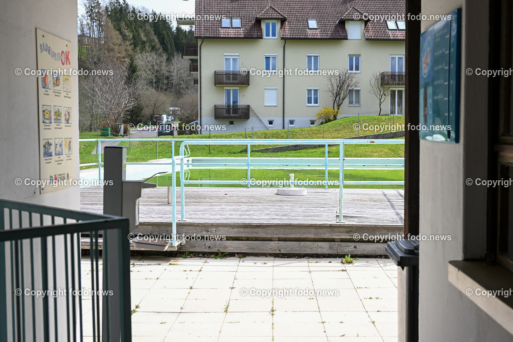Vorderweissenbach Freibad_ 27.04.2023-2 | 27.04.2023, Vorderweissenbach, AUT, Freibad, im Bild Freibad Vorderweissenbach, geschlossen