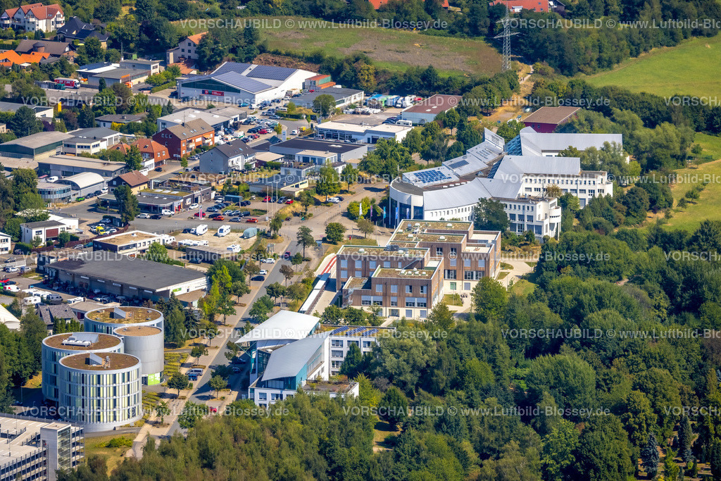 Witten220809016 | Luftbild, Universität Witten / Herdecke mit Neubau Campuserweiterung in Holz-Hybridbauweise, Annen, Witten, Ruhrgebiet, Nordrhein-Westfalen, Deutschland