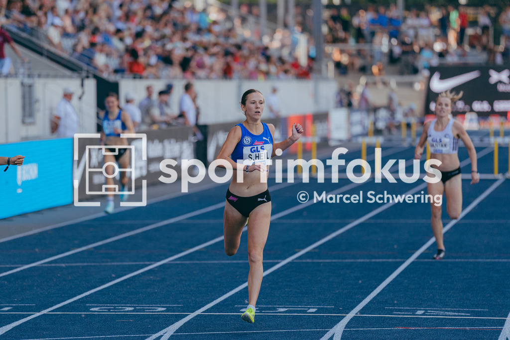 Deutsche Meisterschaften der Frauen und Männer 2026 | Sabrina Heil, VfL Sindelfingen, 400 Meter Hürden, Halbfinale, Deutsche Meisterschaften der Frauen und Männer 2026, Lohrheidestadion Bochum-Wattenscheid, 25.07.2026. Foto: Marcel Schwering / sportimfokus - Realisiert mit Pictrs.com