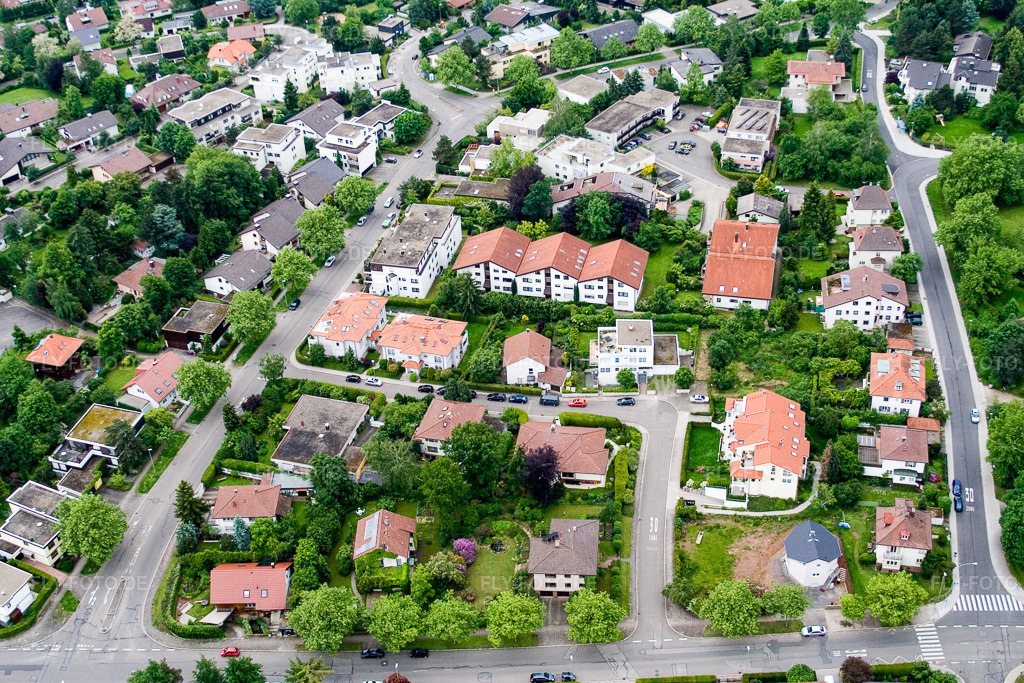 Luftbild: Pforzheim SW, Am Stangenacker im Ortsteil Südweststadt in Pforzheim im Bundesland Baden-Württemberg in Deutschland. Foto: IMG_2482.jpg vom 05.06.2006 durch Werner Riehm/FLY-FOTO.de