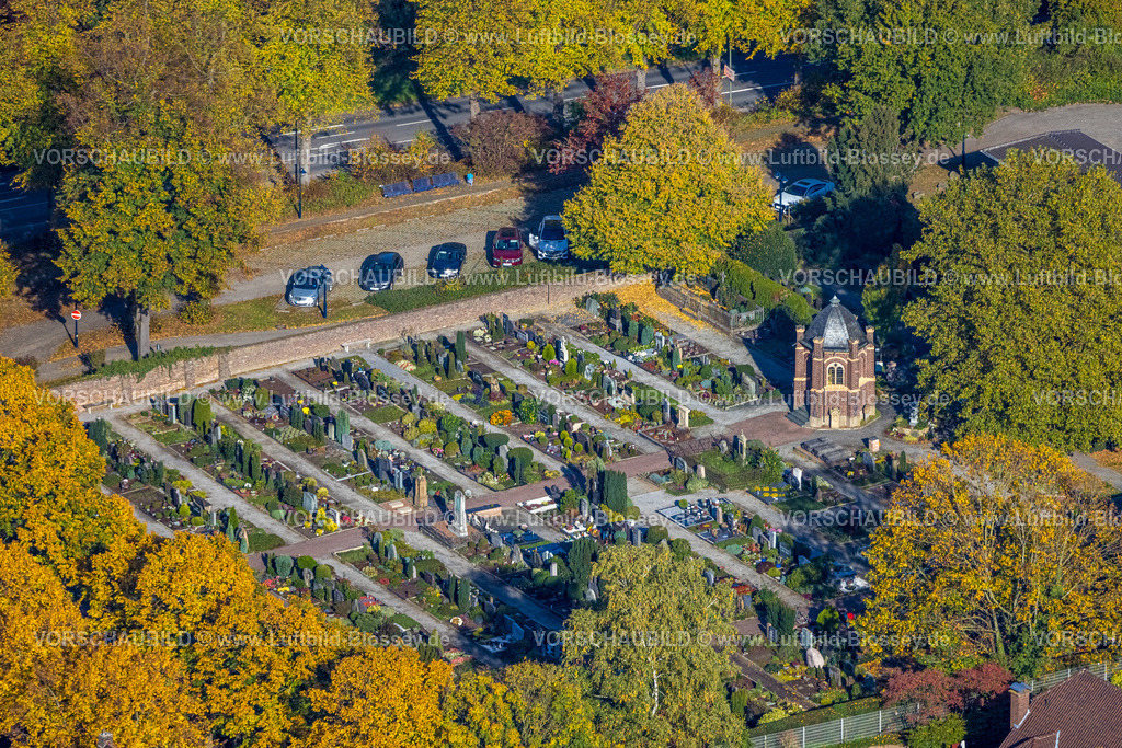 Kamp-Lintfort221004475 | Luftbild, Friedhof Kloster Kamp, Kapelle, Kamperbrück, Kamp-Lintfort, Niederrhein, Ruhrgebiet, Nordrhein-Westfalen, Deutschland