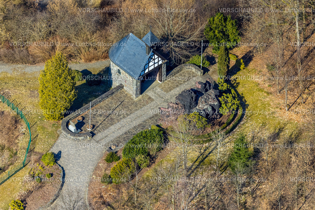 Olpe250307273Altenkleusenheim | Luftbild, Lourdes Grotte mit Gartenanlage, Altenkleusheim, Olpe, Sauerland, Nordrhein-Westfalen, Deutschland