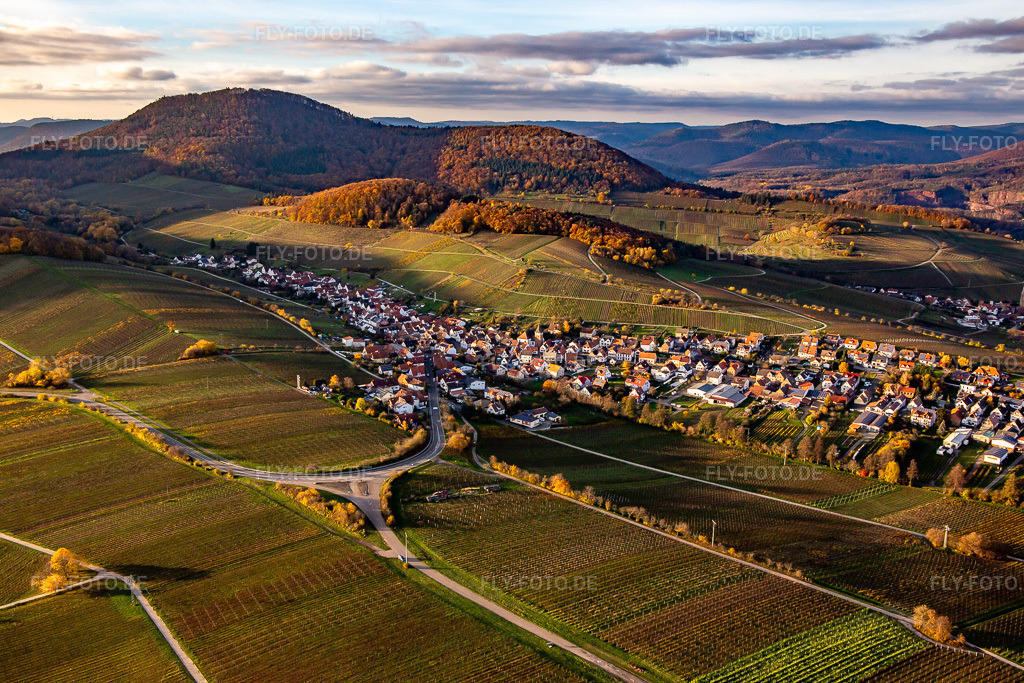 Ortsansicht von Südosten | Luftbild: Ortsansicht von Südosten im Ortsteil Arzheim in Landau im Bundesland Rheinland-Pfalz in Deutschland. Foto: IMG_139262.jpg vom 22.11.2023 durch ©2025 Werner Riehm fly-foto.de/copyright - Realisiert mit Pictrs.com