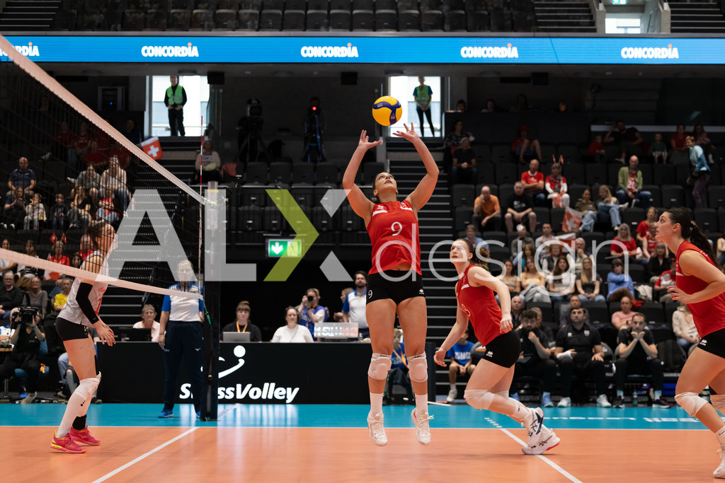 Georgia v Switzerland - CEV European League Women | KRIENS, SWITZERLAND - JUNE 12: KETEVAN BLUASHVILI of Georgia during the CEV European League match between Georgia and Switzerland at Pilatus Arena on June 12, 2026 in Kriens, Switzerland. - Realisiert mit Pictrs.com