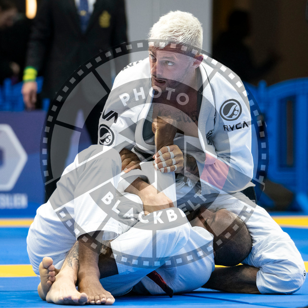 20240123PBB02011 | Fighters compete during the second day of the IBJJF European Championship in Paris, France, on January 23, 2024.