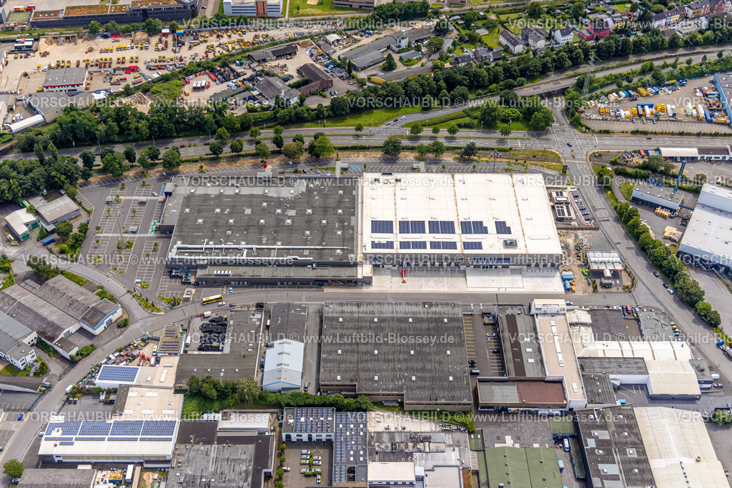 Muelheim240703190 | Luftbild, Hafencenter, Gewerbegebiet Elbestraße, Speldorf, Mülheim an der Ruhr, Ruhrgebiet, Nordrhein-Westfalen, Deutschland