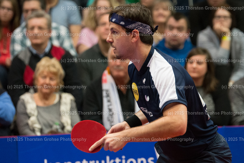 TTBL TTC Fulda-Maberzell vs. Borussia Duesseldorf | Timo BOLL (Borussia Duesseldorfl); TTBL TTC Fulda-Maberzell vs. Borussia Duesseldorf, Tischtennis-Bundesliga - 12. Spieltag am 21.01.2018 in der Hubtex Arena in Fulda, (Deutschland) - Realisiert mit Pictrs.com