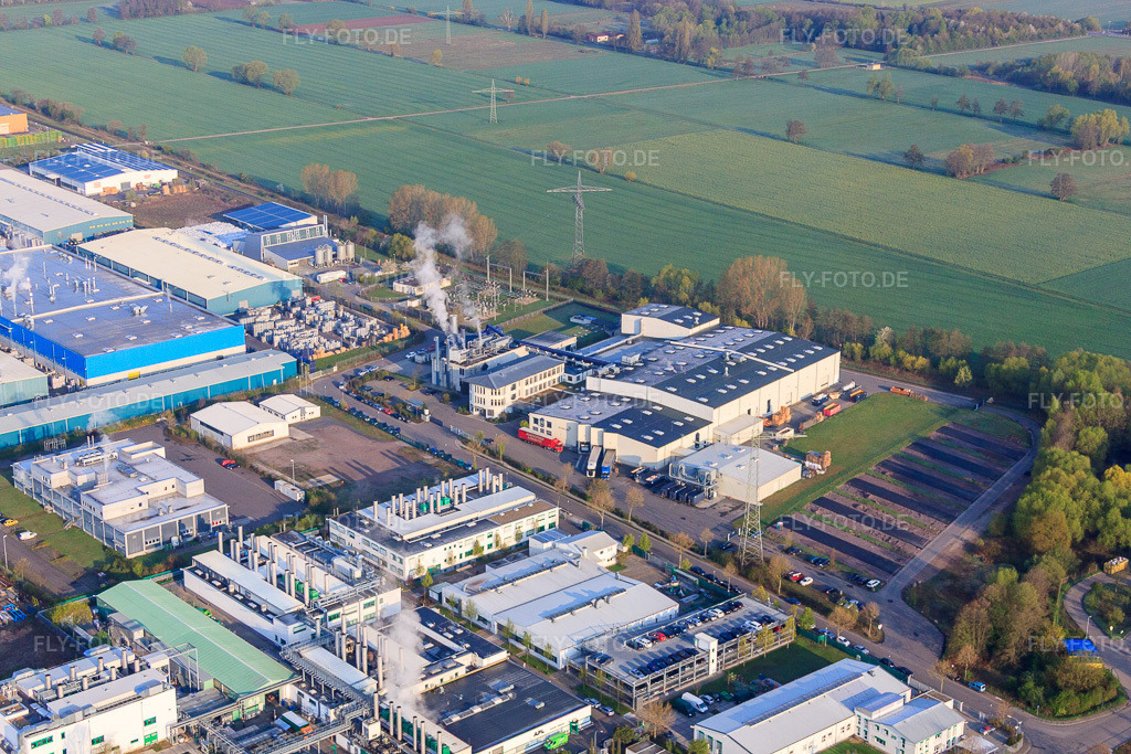 Luftbild: Industriegebiet LANDAU OST mit Rose Druck GmbH in Landau in der Pfalz im Bundesland Rheinland-Pfalz in Deutschland. Foto: IMG_49564.jpg vom 13.04.2012 durch Werner Riehm/FLY-FOTO.deWWW.ROSE-DRUCK.DE