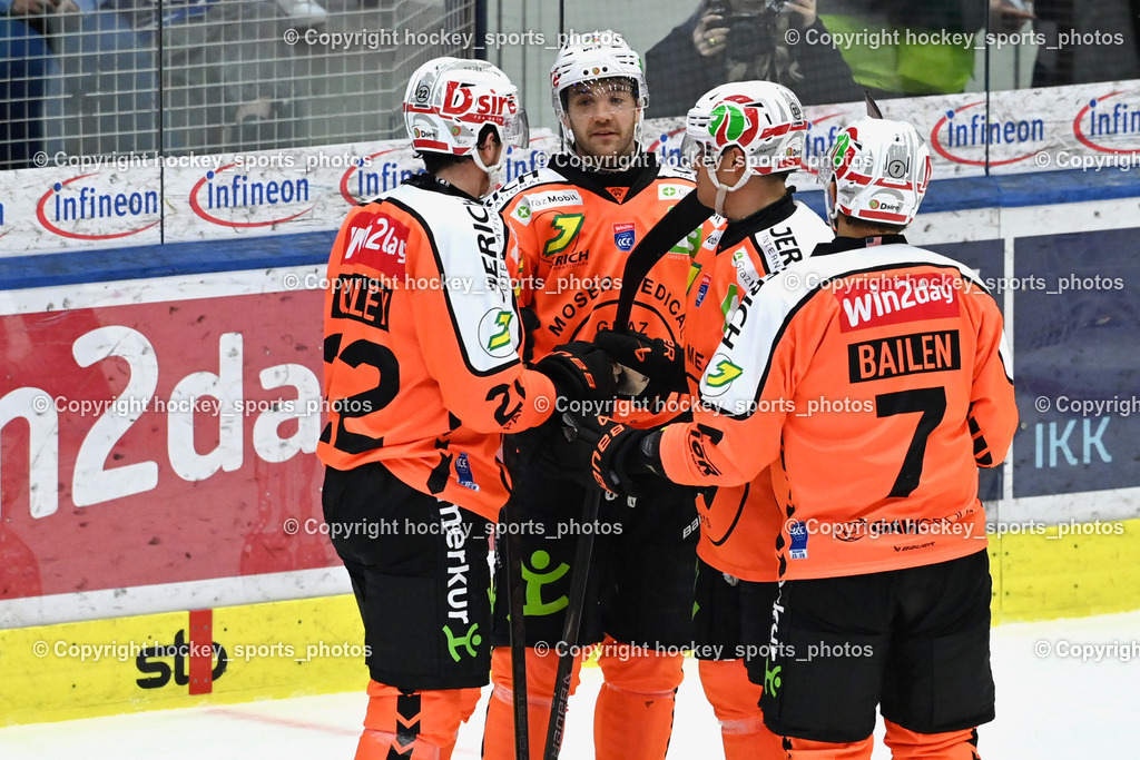 EC IDM WÄRMEPUMPEN VSV vs. MOSER MEDICAL GRAZ99ERS | #22 Kevin Conley Graz 99ers, #42 Alex Wall EC VSV, #64 Josh Currie Graz 99ers, #7 Nicholas Bailen Graz 99ers, EC IDM WÄRMEPUMPEN VSV vs. MOSER MEDICAL GRAZ99ERS, EC IDM WÄRMEPUMPEN VSV vs. MOSER MEDICAL GRAZ99ERS am 17.03.2026 in Villach (Stadthalle Villach), Austria, (Photo by Bernd Stefan)