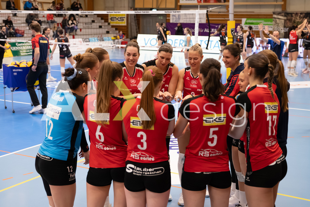 Volleyball I Frauen I Saison 2025-2026 I Volleyball NLA | Women I Round 16 I VC Kanti Schaffhausen - Viteos NUC I 31.01.2026 | Teamkreis VC Kanti Schaffhausen - Realisiert mit Pictrs.com