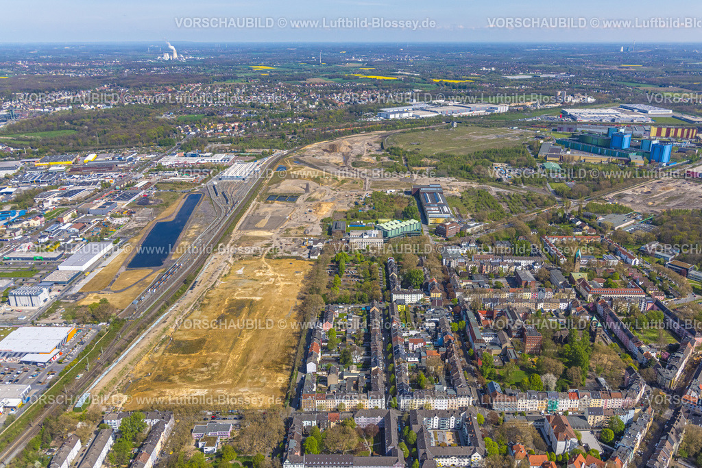 Dortmund230401396 | Luftbild, Großbaustelle Gewerbepark Westfalenhütte, Borsigplatz, Dortmund, Ruhrgebiet, Nordrhein-Westfalen, Deutschland