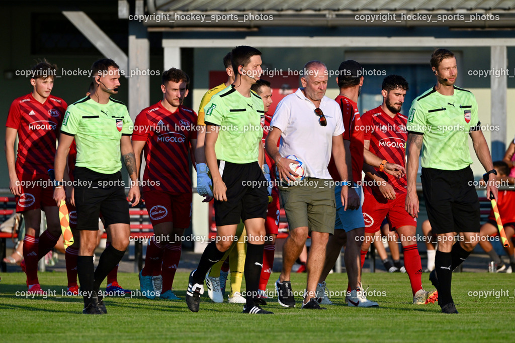 SV St.Jakob vs. SAK | Daniel Wittmann Referee, Edis Skalic Referee, Stephan Orel Referee, SV St.Jakob vs. SAK, SV St.Jakob vs. SAK am 23.08.2024 in St. Jakob im Rosenthal (Sportplatz St. Jakob), Austria, (Photo by Bernd Stefan)