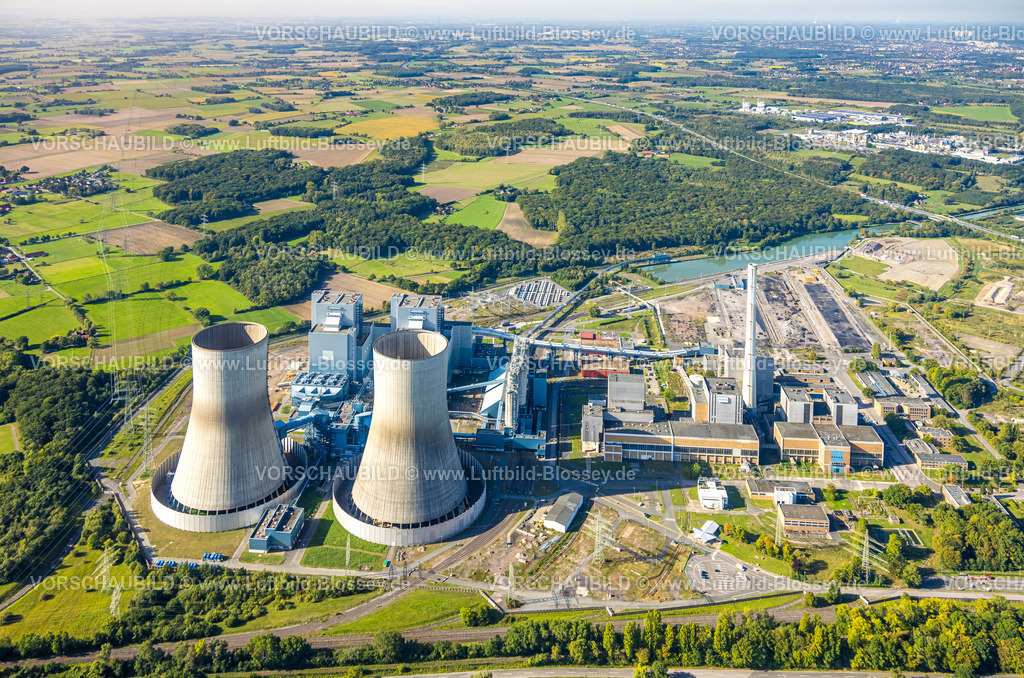 Hamm250900794 | Luftbild, RWE Kraftwerk Westfalen, Wiesen und landwirtschaftliche Felder, Fernsicht, Eilmsen, Welver, Ruhrgebiet, Nordrhein-Westfalen, Deutschland