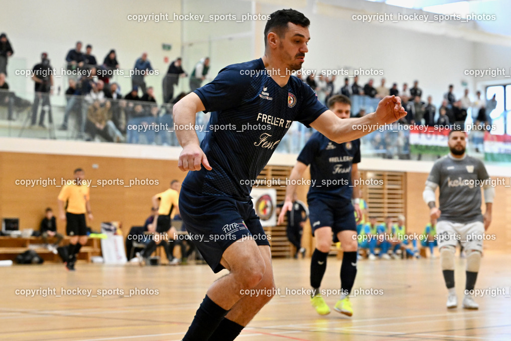 LPSV-Kärnten vs. FUTSAL versli.at Klagenfurt | #99 Omer Halilovic LPSV-Kärnten, LPSV-Kärnten vs. FUTSAL versli.at Klagenfurt, LPSV-Kärnten vs. FUTSAL versli.at Klagenfurt am 01.02.2026 in Villach (Ballspielhalle St. Martin), Austria, (Photo by Bernd Stefan)