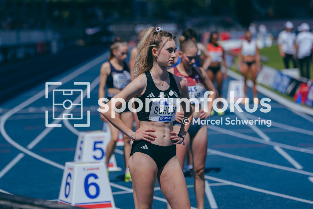 Deutsche Meisterschaften der Frauen und Männer 2026 | Maja Schorr, SV GO! Saar 05, 800-Meter-Lauf, Halbfinale, Deutsche Meisterschaften der Frauen und Männer 2026, Lohrheidestadion Bochum-Wattenscheid, 25.07.2026. Foto: Marcel Schwering / sportimfokus - Realisiert mit Pictrs.com