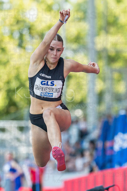 Deutsche Leichtathletik-Meisterschaften; Bochum-Wattenscheid, 25.07.2026 | Anna Gräfin Keyserlingk (LG Göttingen), Dreisprung; Deutsche Leichtathletik-Meisterschaften am 25.07.2026 im Lorheide-Stadion, Bochum-Wattenscheid (Nordrhein-Westfalen).