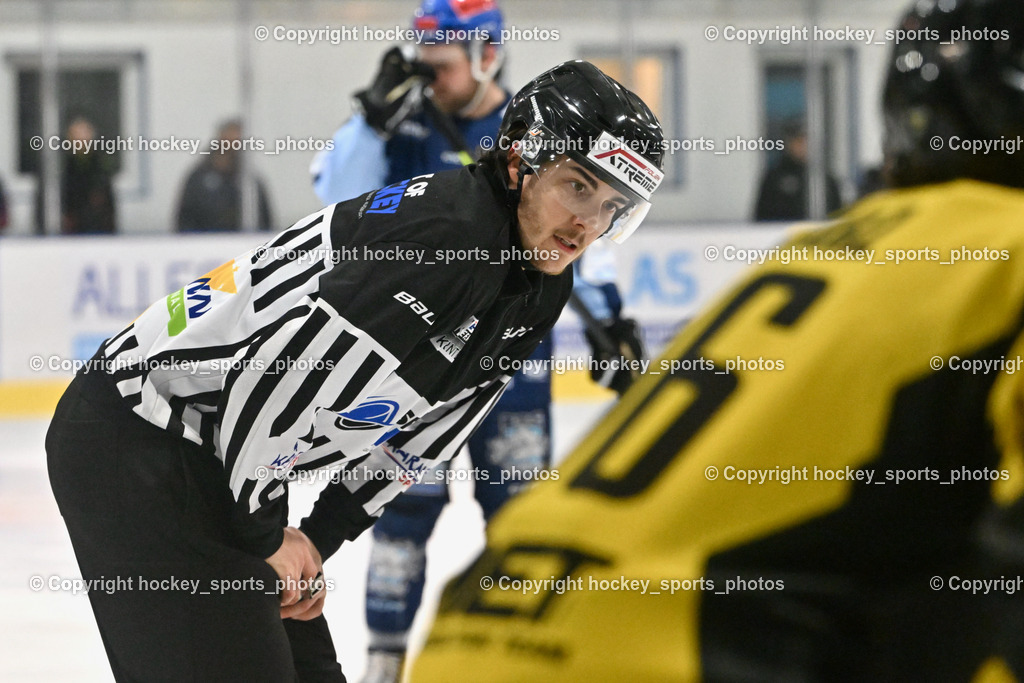 ESC Steindorf vs. EC Hornets Spittal 25.2.2024 | TELESKLAV Fabio Referee, ESC Steindorf vs. EC Hornets Spittal 25.2.2024, ESC Steindorf vs. EC Hornets Spittal 25.2.2024 am 25.02.2024 in Steindorf (Ossiachersee Halle), Austria, (Photo by Bernd Stefan)