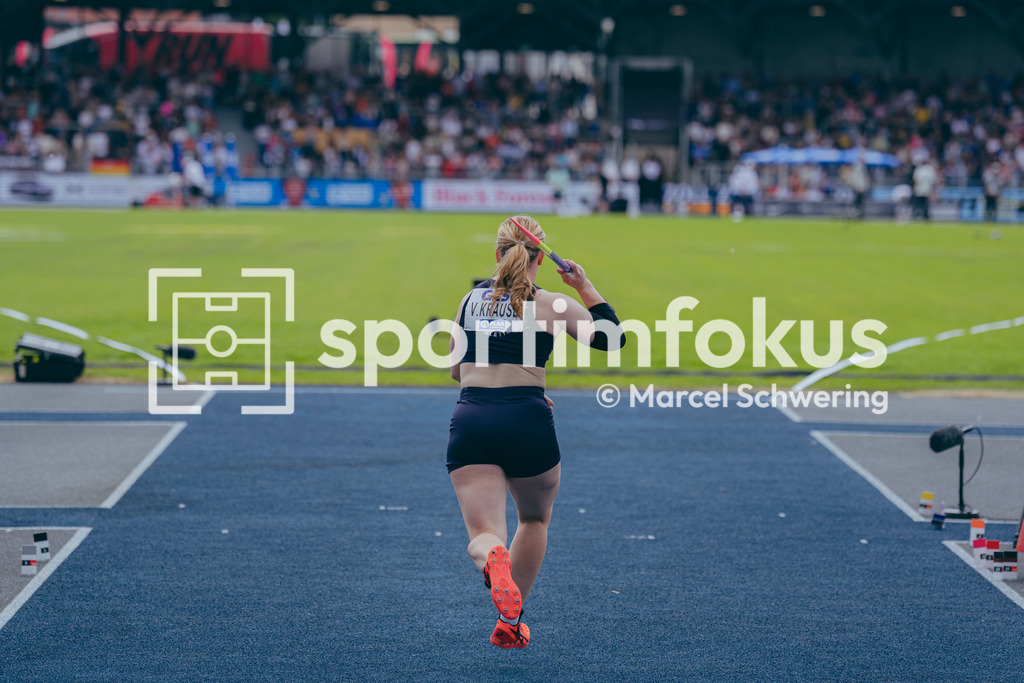 Deutsche Meisterschaften der Frauen und Männer 2026 | Victoria Krause, Düsseldorf Athletics, Speerwurf, Deutsche Meisterschaften der Frauen und Männer 2026, Lohrheidestadion Bochum-Wattenscheid, 26.07.2026. Foto: Marcel Schwering / sportimfokus - Realisiert mit Pictrs.com
