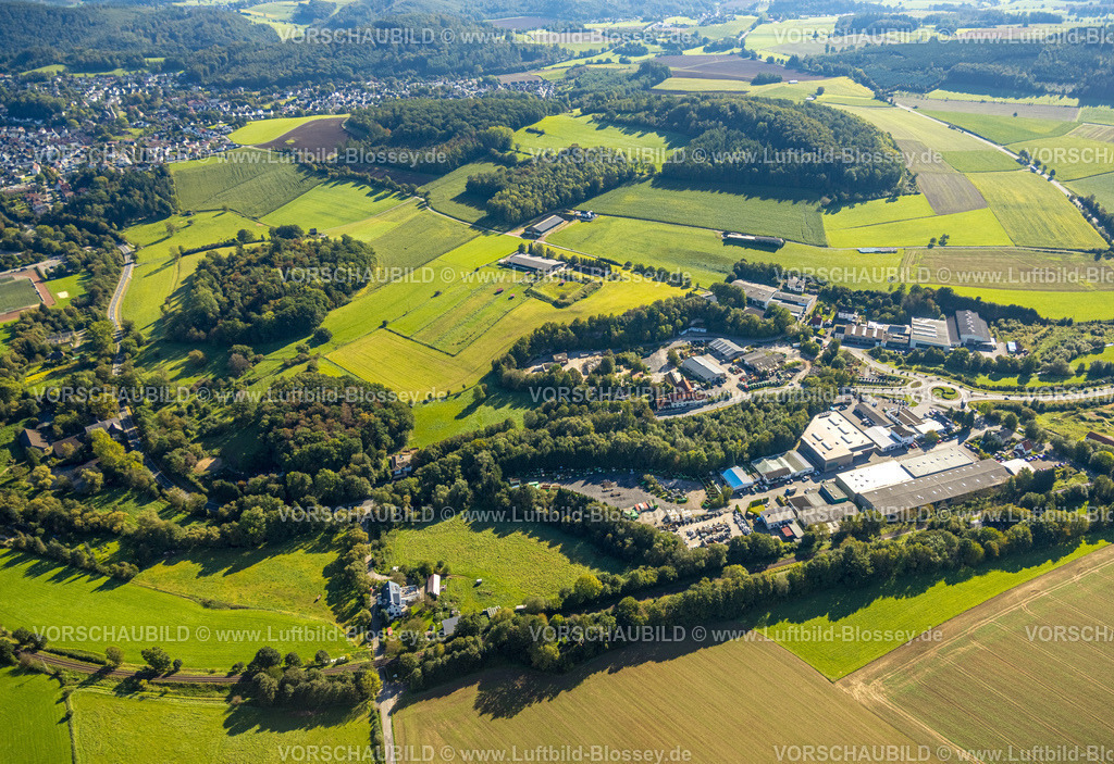 Balve230907897 | Luftbild, Gewerbegebiet Am Pickhammer, Garbecker Hammer, Garbeck, Balve, Sauerland, Nordrhein-Westfalen, Deutschland
