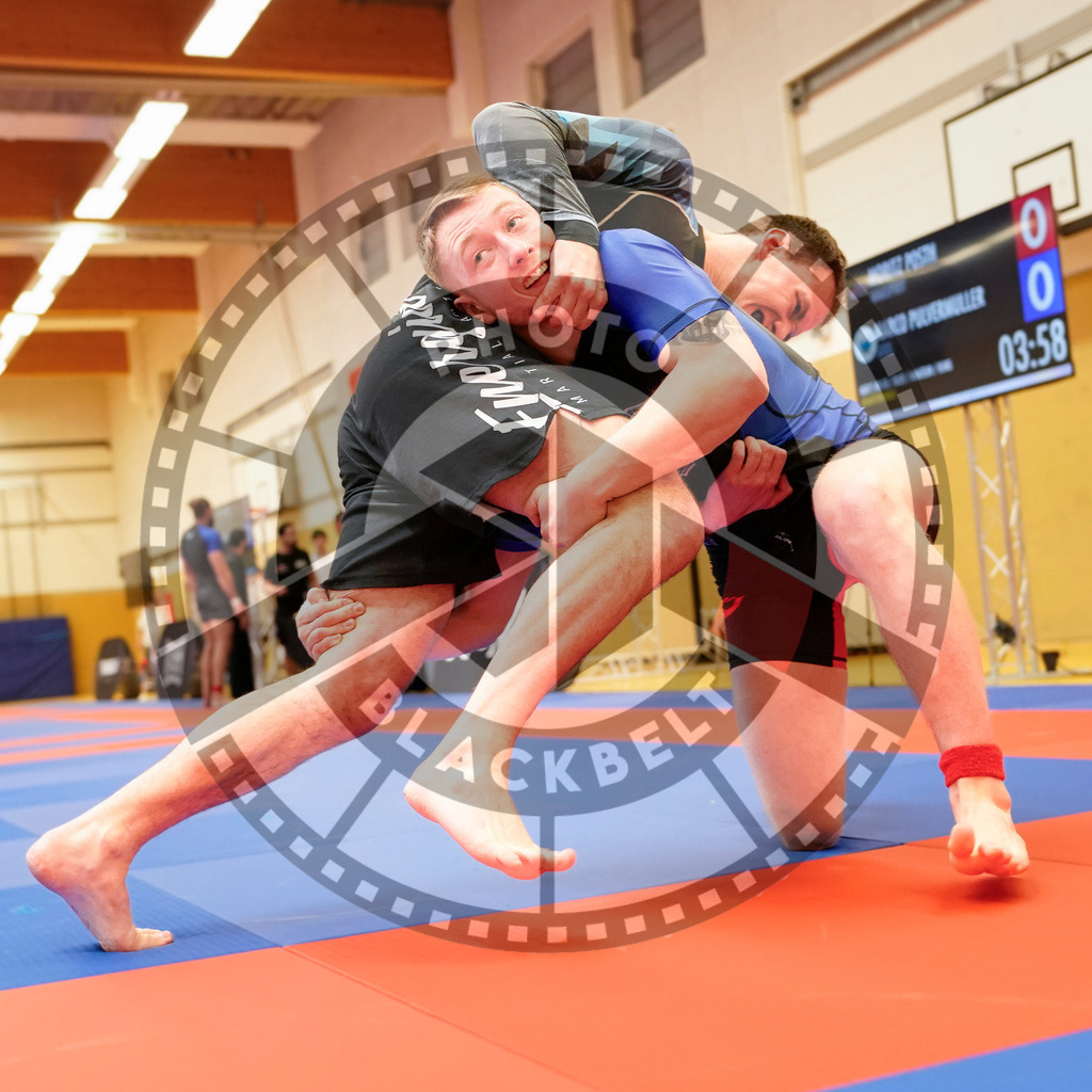 20240203PBB08505 | Fighters compete during the Brazilian Jiu-Jitsu Championship of the AJP Tour in Maintal by Frankfurt am Main, Germany, on February 2, 2024.
