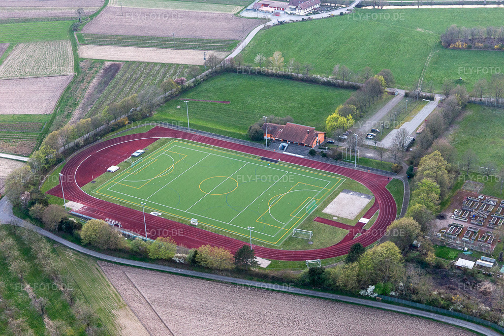 Luftbild: Sportstätten-Gelände des Stadion Schaible Stadion in Offenburg im Bundesland Baden-Württemberg in Deutschland. Foto: IMG_120442.jpg vom 17.03.2020 durch Werner Riehm/FLY-FOTO.de
