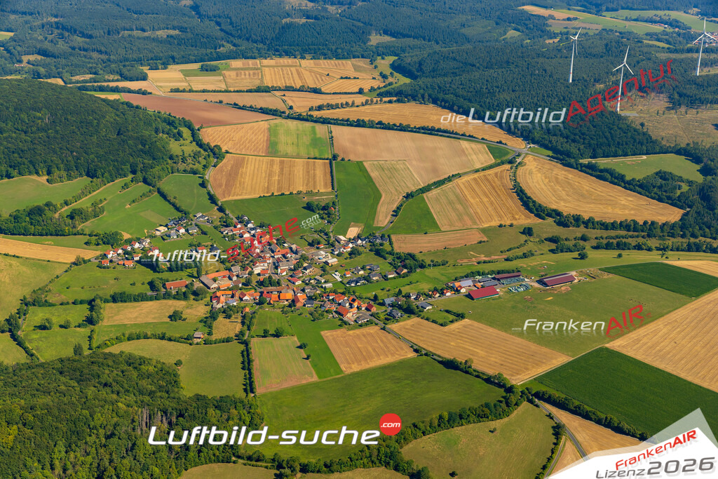 Lautenhausen Friedewald Bild- Das Luftbild wurde 2025 vom UL-Flugzeug heraus erstellt ( keine Drohne bzw. Drohnenaufnahme ) - Hochauflösende Luftaufnahme -Nicht vergleichbar mit Google Maps oder Satelittenbilder- Die Geschenkidee !Mit Lizenz und Bildrechte bestellbar - CC
