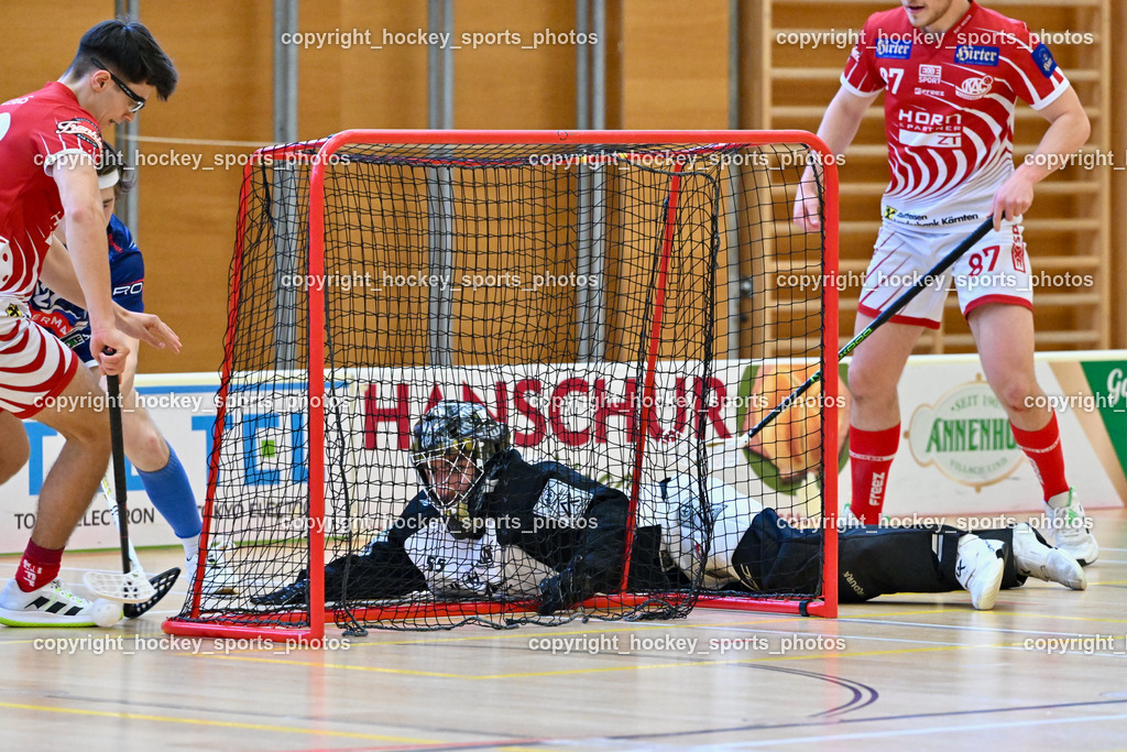 VSV Unihockey vs. KAC Floorball | #55 Maximilian Obereder KAC Floorball, VSV Unihockey vs. KAC Floorball, VSV Unihockey vs. KAC Floorball am 12.04.2025 in Villach (Ballspielhalle St. Martin), Austria, (Photo by Bernd Stefan)