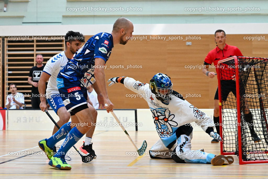 VSV Unihockey vs. Dunai Krokodilok 9.9.2023 | #25 Jan Sláma, #2 Balázs Samu