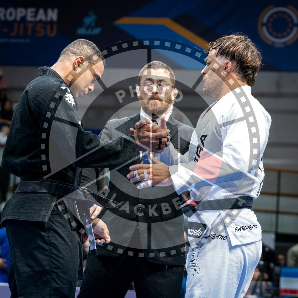 20240126PBB0527 | Fighters compete during the Brazilian Jiu-Jitsu European Championship of the IBJJF in Paris, France, on January 26, 2024.