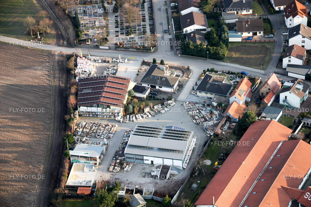 Friedebach natusteine | Luftbild: Friedebach natusteine in Rheinzabern im Bundesland Rheinland-Pfalz in Deutschland. Foto: IMG_17237.jpg vom 28.02.2009 durch Werner Riehm/FLY-FOTO.de - Realisiert mit Pictrs.com