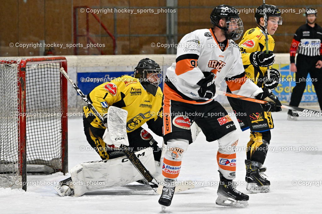 EC Spittal Hornets vs. USC Piraten Velden 7.2.2024 | #1 Zauchner Rene, #91 Bergmann Jonathan, #81 Sivec Peter Paul