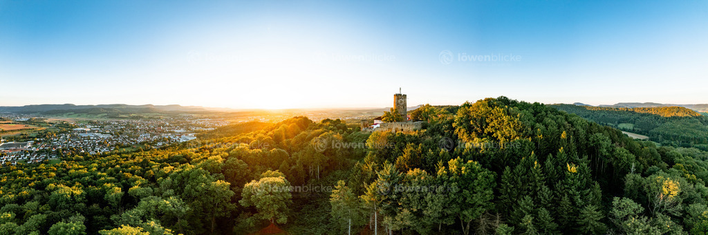Burg Staufeneck im Sonnenuntergang | löwenblicke | shop