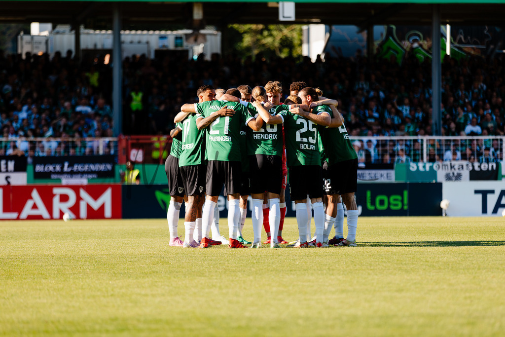 DFB-Pokal 2025/2026, 1. Runde: SC Preußen Münster - Hertha BSC Berlin | Münster, 18.08.2025: DFB-Pokal 2025/2026, 1. Runde, SC Preußen Münster gegen Hertha BSC Berlin im LVM-Preußenstadion in Münster.(Foto: sportfotografie.ms | Markus Paletta) - Realisiert mit Pictrs.com