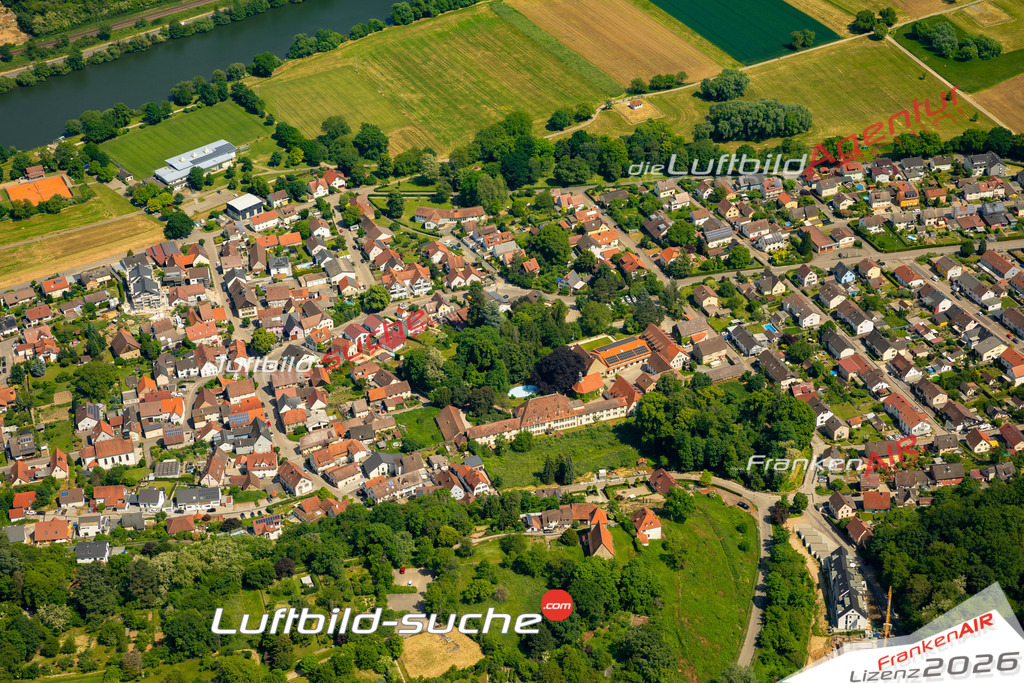Das Luftbild zeigt Heinsheim Bad Rappenau - Die Luftaufnahme wurde 2023 vom UL-Flugzeug aus erstellt ( keine Drohne ) - Hochauflösende Luftaufnahme - Für grossformatige Ausdrucke geeignet. Die Geschenkidee !Mit Lizenz und Bildrechte bestellbar