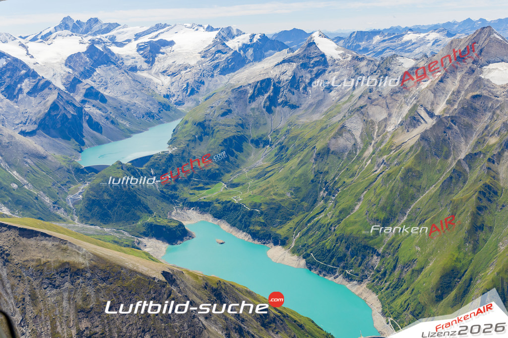 Luftaufnahme Stausee Wasserfallboden Moserboden Kaprun - Die Luftaufnahme wurde 2025 vom UL-Flugzeug heraus erstellt ( keine Drohne ) - Hochauflösende Luftaufnahme - für professionelle Ausdrucke geeignet. Die Geschenkidee !Mit Lizenz und Bildrechte bestellbar