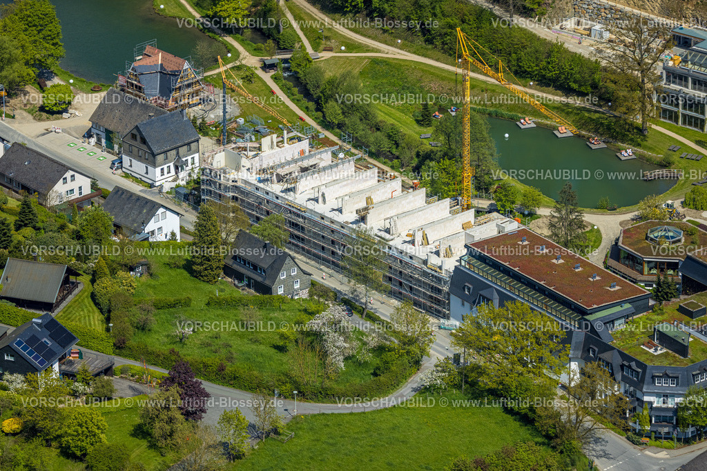 Schmallenberg230506472 | Luftbild, Romantikhotel und  Wellnesshotel Deimann, Baustelle mit Neubau, Winkhausen, Schmallenberg, Sauerland, Nordrhein-Westfalen, Deutschland