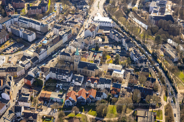 Hagen250302466 | Luftbild, Wohngebiet Kölner Straße und Talstraße, evang. Kirche Haspe, Hagen, Ruhrgebiet, Nordrhein-Westfalen, Deutschland