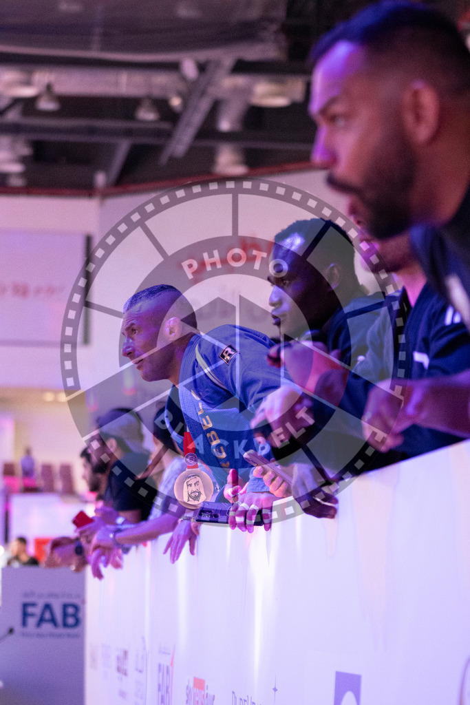 20231107PBB6781 | Fighters compete during the AJP World Master Championship in the Mubadala Arena in Abu Dhabi, Arab United Emirates, on November 7, 2023.