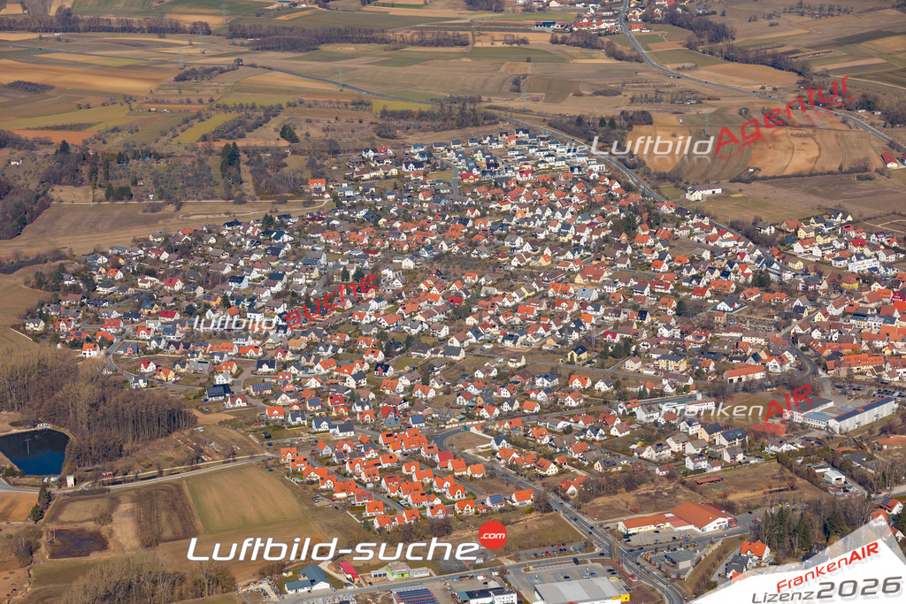 Das Luftbild der Stadt Neuenkirchen am Brand wurde 2019 vom Flugzeug heraus erstellt (keine Drohne) Aufnahmehöhe ca.400 Meter- hohe Auflösung- beste Druck-Qualität garantiert!