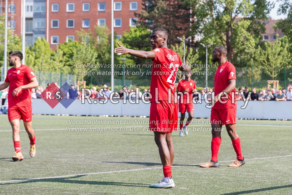 Fußball, Saison 2022/23, Aufstiegsrunde Regionalliga Nord, Eimsbütteler TV - FC Kilia Kiel, ETV-Sportzentrum Hoheluft (Hamburg), 04.06.2023, 2. Spieltag | Abdul-Malik Yago (#27, ETV)
