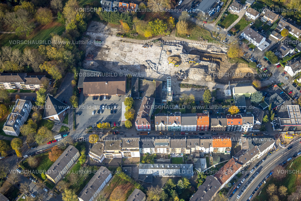 Bochum221100851 | Luftbild, Baustelle an der Hüttenstraße, Weitmar, Bochum, Ruhrgebiet, Nordrhein-Westfalen, Deutschland