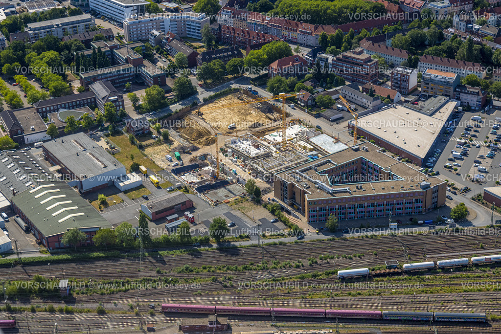 Muenster220707347 | Luftbild, Baustelle Südviertel für Wohnungen an der Roddestraße Ecke Dahlweg, Radiologie Münster Centrum, Aldi-Nord Supermarkt, Münster, Nordrhein-Westfalen, Deutschland