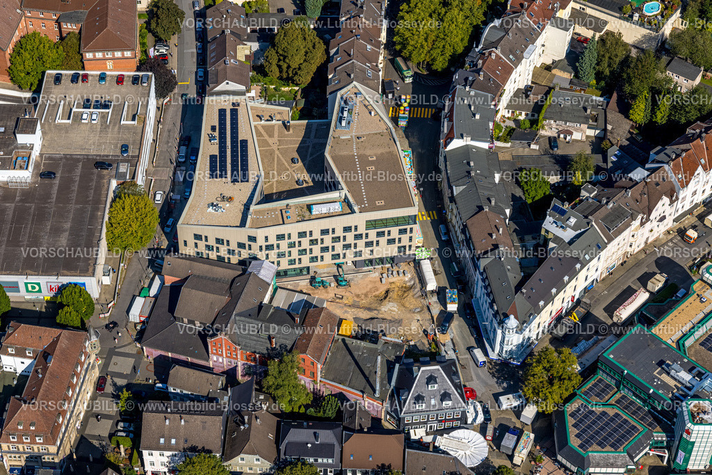 Schwelm240813671 | Luftbild,  Baustelle mit Neubau Neues Rathaus, Schwelm, Ruhrgebiet, Nordrhein-Westfalen, Deutschland