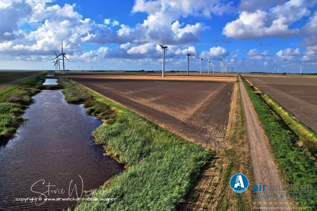 Windpark - Emmelsbüll-Horsbüll | Luftbild, Windenergieanlagen, Bürgerwindpark Emmelsbüll-Horsbüll, Windkraft, Windpark, Nordfriesland, 