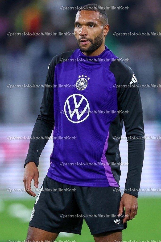 DFB23032502132 | 23.03.2025, Fußball, Viertelfinale UEFA Nations League, Deutschland - Italien, Signal Iduna Park, Saison 2024 2025: Jonathan Tah (GER #04) DFB regulations prohibit any use of photographs as image sequences and or quasi-video.