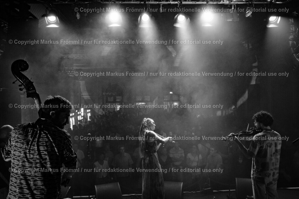 20230728-helen-maier-and-the-folks-049 | Helen Maier &amp; The Folks am Luzern Live Festival. Am Freitag 28. Juli 2023 im Hotel Schweizerhof in Luzern. Helen Maier — Violine / Alexander Graf — Violine, Bratsche / Andreas Gut — Akkordeon / Theo Känzig — Gitarre / Jonas Künzli — Kontrabass / Adrian Böckli — Schlagzeug, Percussion. Foto: Markus Frömml