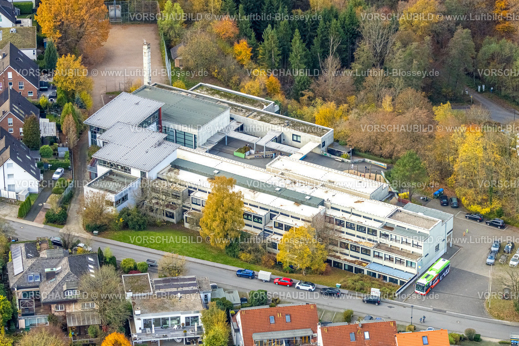 Hagen251102158 | Luftbild, Grundschule Volmetal, herbstliche Bäume, Dahl, Hagen, Ruhrgebiet, Nordrhein-Westfalen, Deutschland