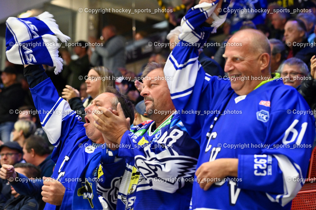 EC IDM Wärmepumpen VSV vs. Pioneers Vorarlberg | EC VSV Fans, EC IDM Wärmepumpen VSV vs. Pioneers Vorarlberg, EC IDM WÄRMEPUMPEN VSV vs. Pioneers Vorarlberg am 03.10.2025 in Villach (Stadthalle Villach), Austria, (Photo by Bernd Stefan)